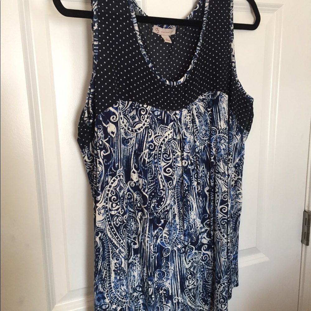 Dress Barn mixed media tank